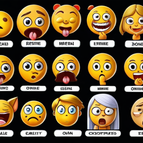 Home 6 **Evolution of Meme Characters:**
* A collage depicting the evolution of expressing emotions online. Starting from early text-based emoticons like ":-)" and ":-D", transitioning to graphical emojis, and culminating in modern meme characters expressing diverse emotions. Include examples of popular meme formats. The overall style should be bright and showcase the progression through internet history.